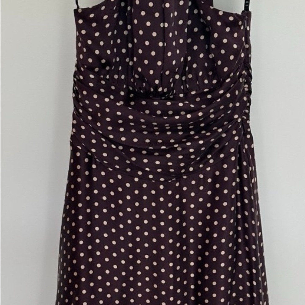 Coast Elegant halter Polka Dot Dress %100 silk